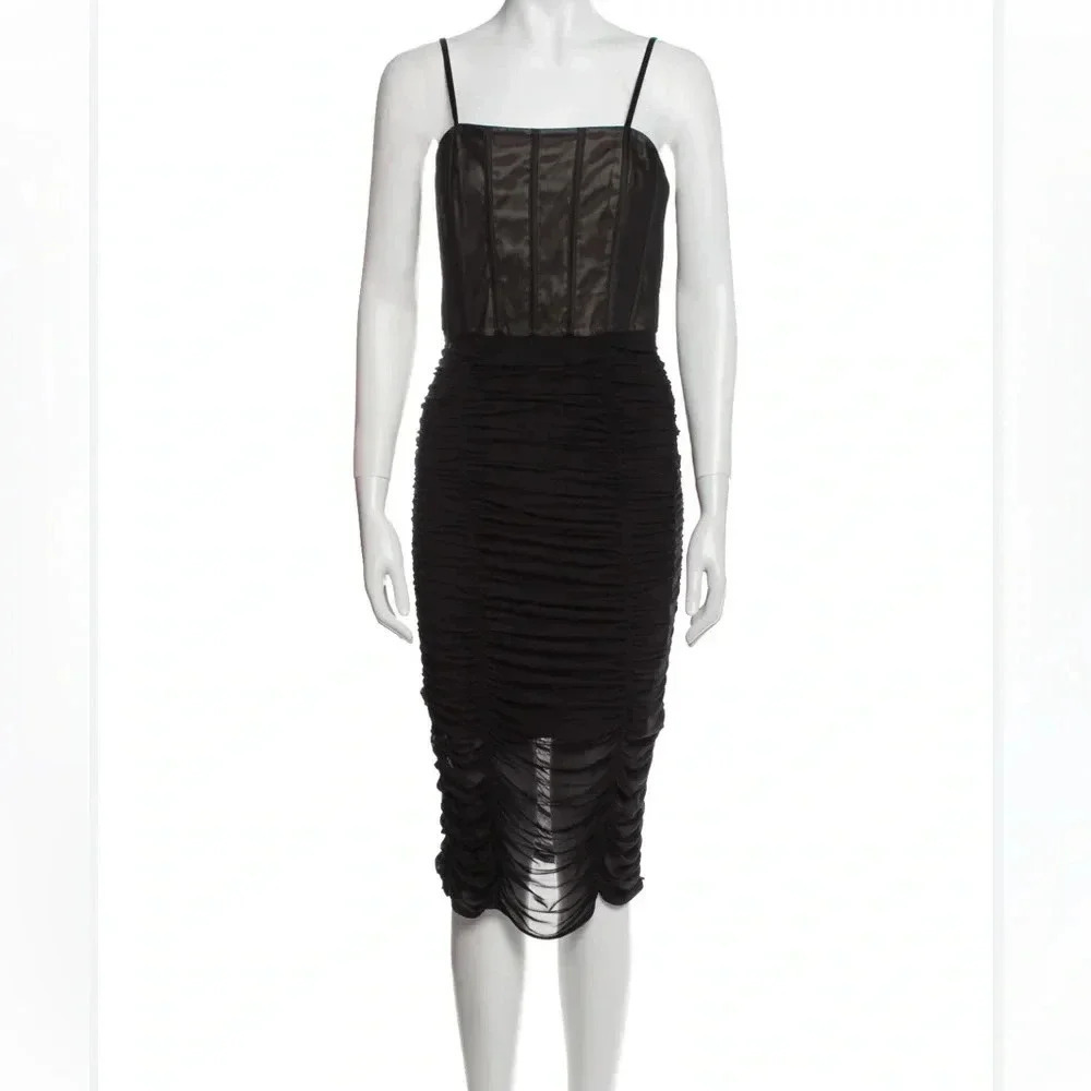 Alice + Olivia Square Neckline Midi Length Dress size 4